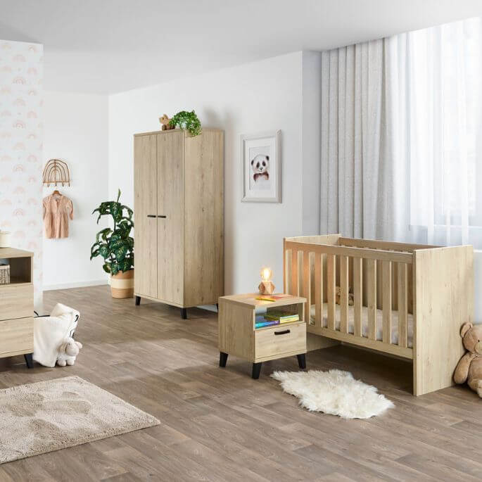 Chambre bébé contemporaine chêne clair Eloise